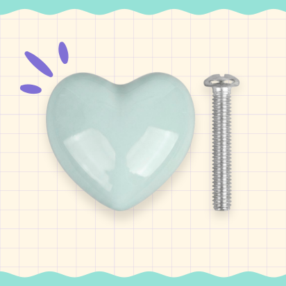 Tiradores de puertas en forma de corazón
