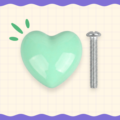 Tiradores de puertas en forma de corazón