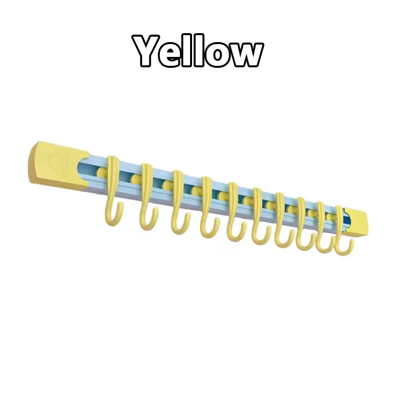 Non Perforated Sliding Rail Hooks Dopamine Sliding Hooks Kitchen Storage Hook Door Storage Hooks Household Shelf Universal Hooks