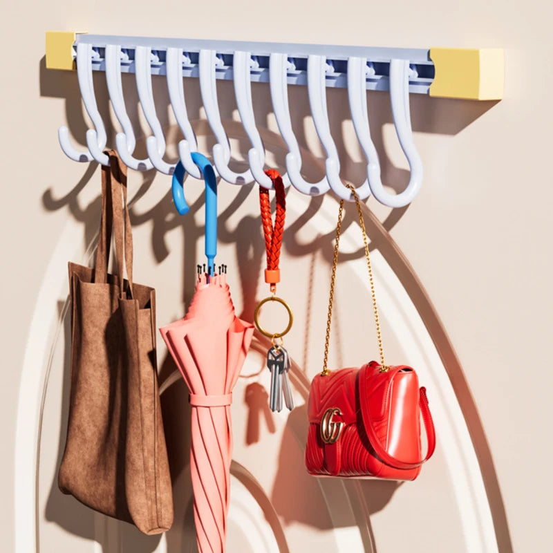 Non Perforated Sliding Rail Hooks Dopamine Sliding Hooks Kitchen Storage Hook Door Storage Hooks Household Shelf Universal Hooks